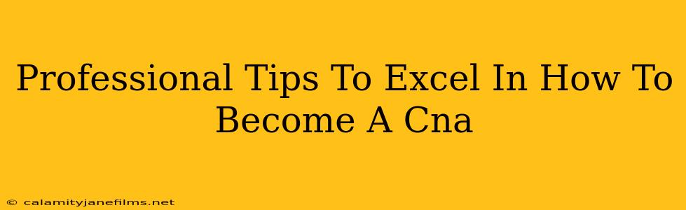 Professional Tips To Excel In How To Become A Cna