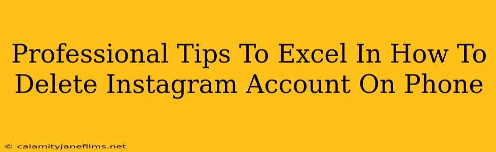 Professional Tips To Excel In How To Delete Instagram Account On Phone