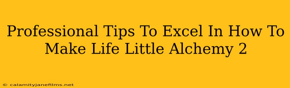 Professional Tips To Excel In How To Make Life Little Alchemy 2