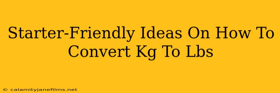 Starter-Friendly Ideas On How To Convert Kg To Lbs