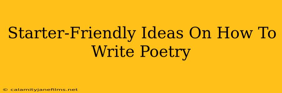 Starter-Friendly Ideas On How To Write Poetry