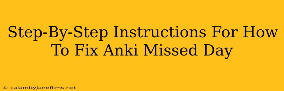 Step-By-Step Instructions For How To Fix Anki Missed Day