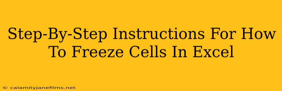 Step-By-Step Instructions For How To Freeze Cells In Excel