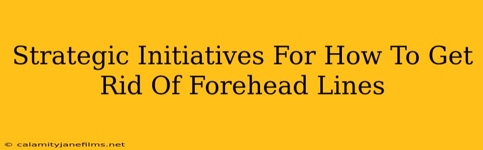 Strategic Initiatives For How To Get Rid Of Forehead Lines