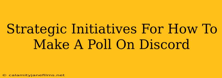 Strategic Initiatives For How To Make A Poll On Discord