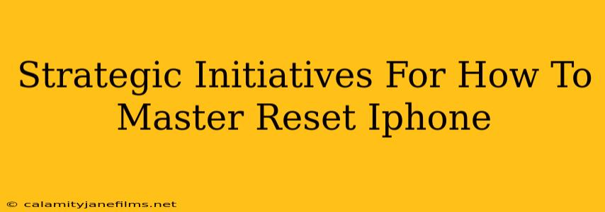 Strategic Initiatives For How To Master Reset Iphone