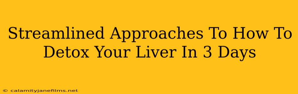 Streamlined Approaches To How To Detox Your Liver In 3 Days