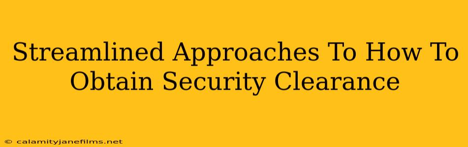 Streamlined Approaches To How To Obtain Security Clearance