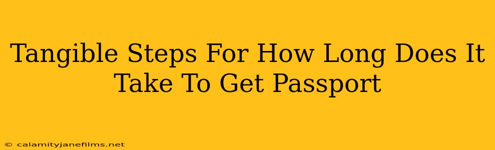 Tangible Steps For How Long Does It Take To Get Passport