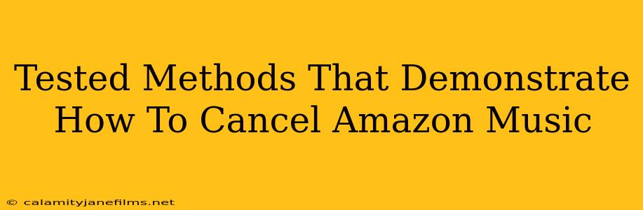 Tested Methods That Demonstrate How To Cancel Amazon Music