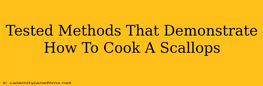 Tested Methods That Demonstrate How To Cook A Scallops