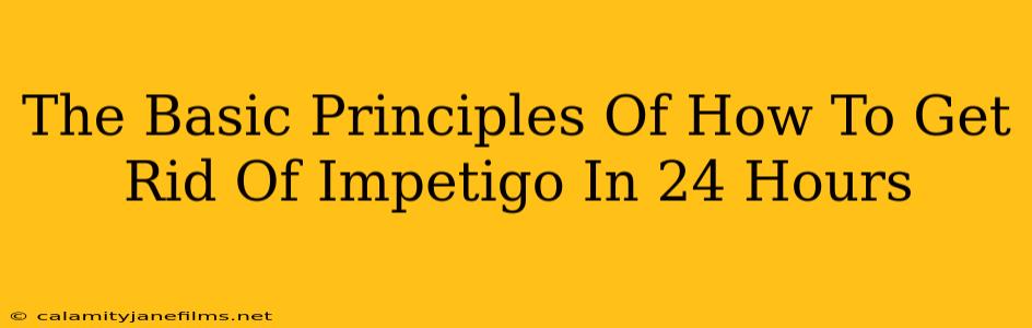 The Basic Principles Of How To Get Rid Of Impetigo In 24 Hours