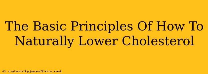 The Basic Principles Of How To Naturally Lower Cholesterol