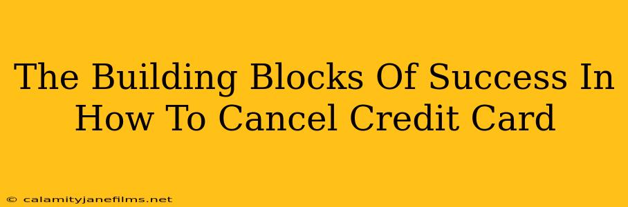 The Building Blocks Of Success In How To Cancel Credit Card