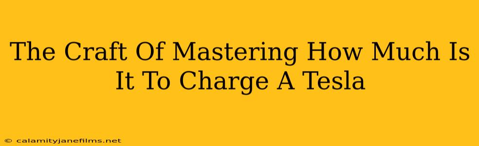 The Craft Of Mastering How Much Is It To Charge A Tesla