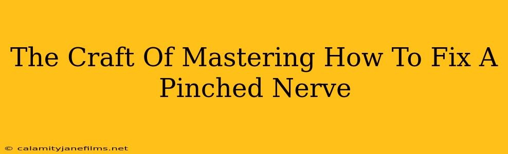 The Craft Of Mastering How To Fix A Pinched Nerve