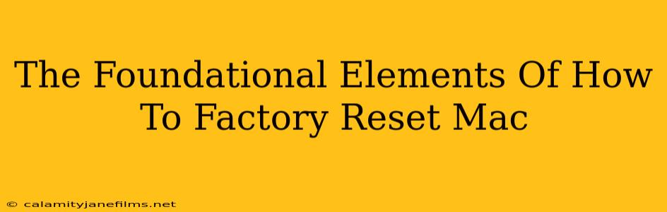 The Foundational Elements Of How To Factory Reset Mac