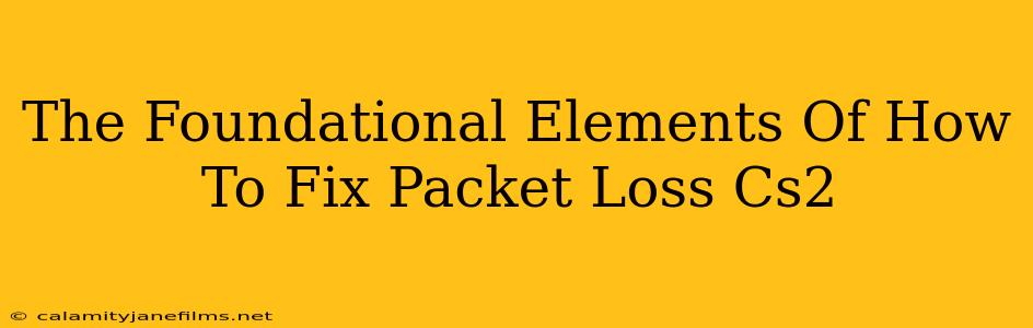 The Foundational Elements Of How To Fix Packet Loss Cs2