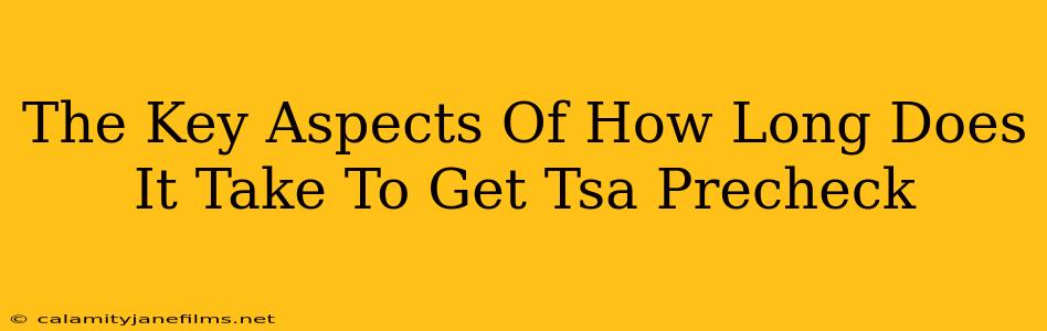 The Key Aspects Of How Long Does It Take To Get Tsa Precheck