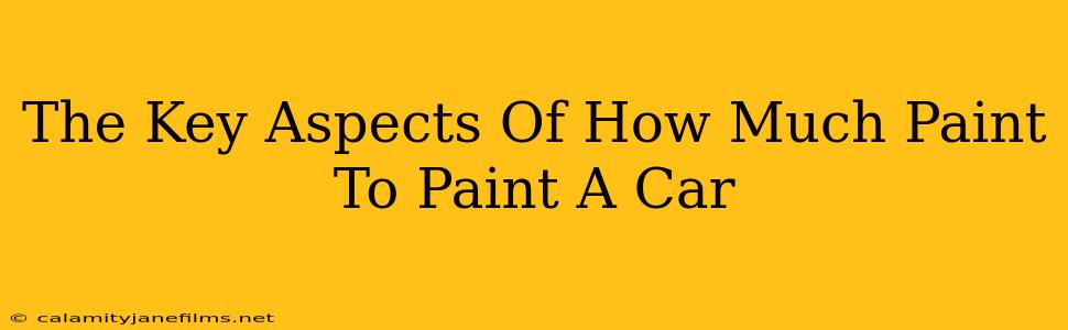 The Key Aspects Of How Much Paint To Paint A Car