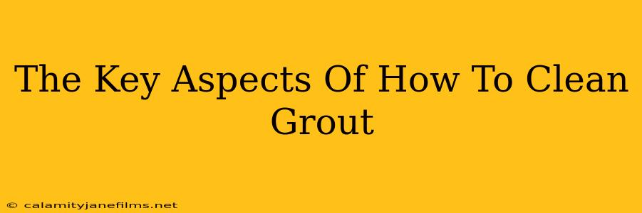 The Key Aspects Of How To Clean Grout