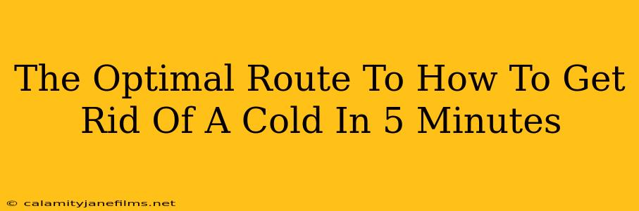 The Optimal Route To How To Get Rid Of A Cold In 5 Minutes