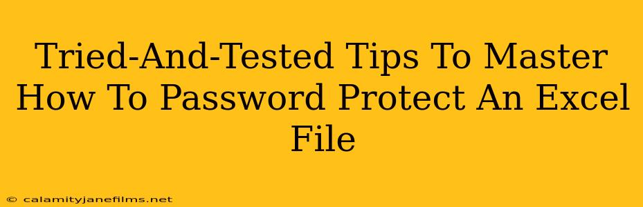 Tried-And-Tested Tips To Master How To Password Protect An Excel File