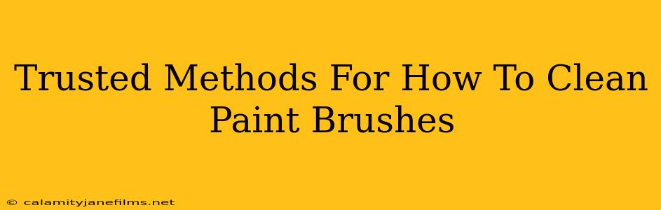 Trusted Methods For How To Clean Paint Brushes