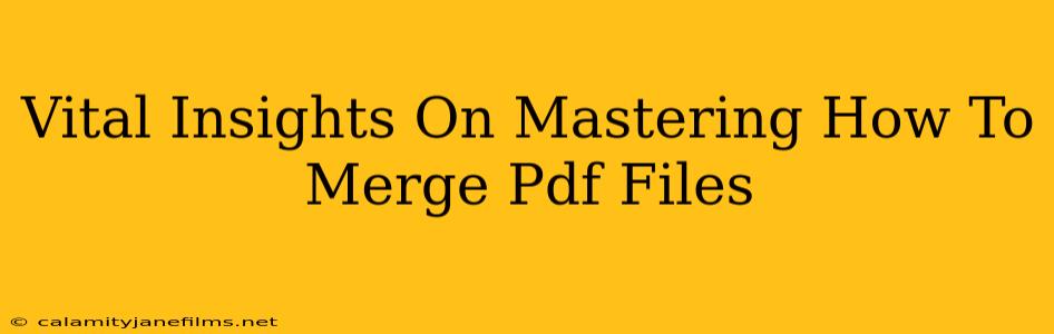 Vital Insights On Mastering How To Merge Pdf Files