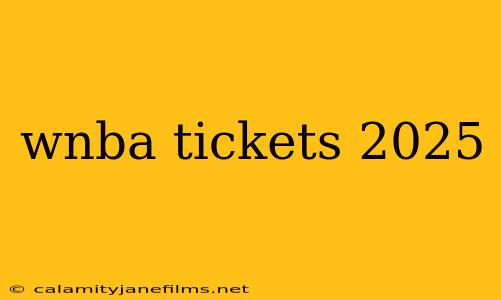 wnba tickets 2025